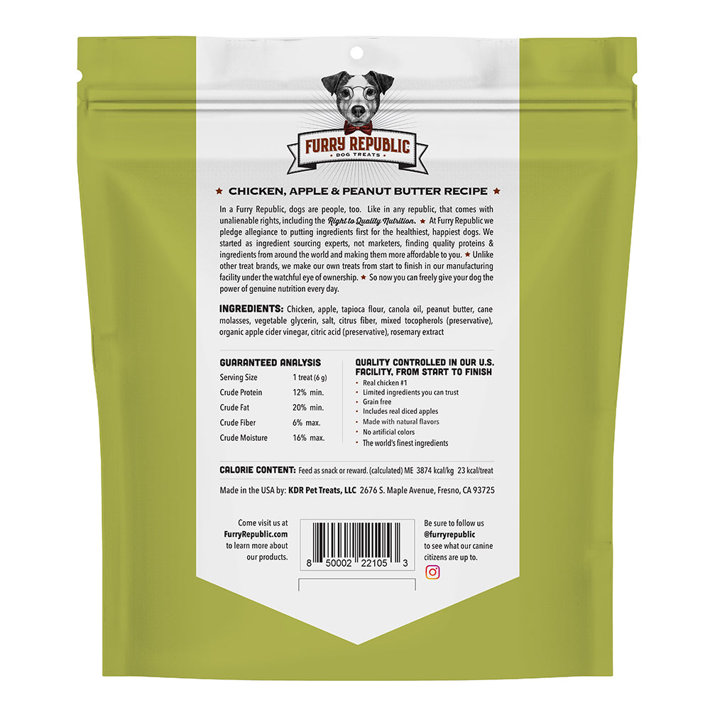 Chicken, apple, & peanut butter recipe bones